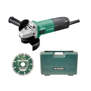 Image of HiKOKI G12STX/J8 Angle Grinder 115mm Diamond Blade & Case 600W 110V