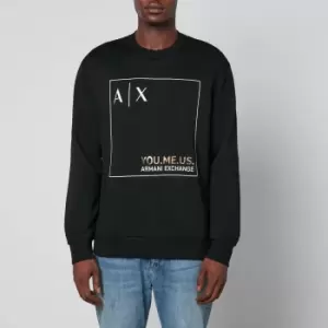 Image of Armani Exchange You Me Us Cotton-Jersey Sweatshirt - L