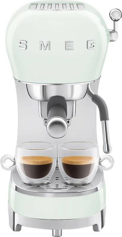 Image of Smeg 50's Retro ECF02PGUK Espresso Coffee Machine - Pastel Green