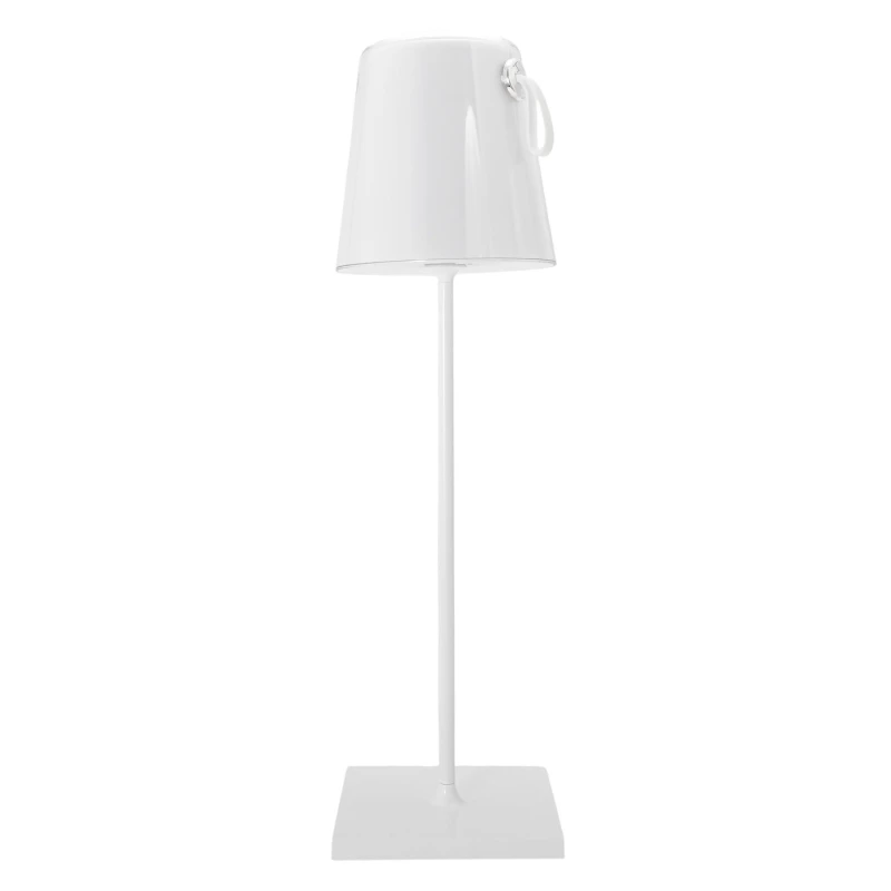 Image of Happy Homewares Tall Modern White LED Colour Changing Rechargeable Touch Table Lamp White Unisex