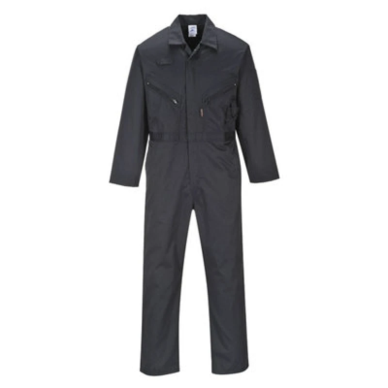 Image of Portwest Liverpool Zip Coverall C813BKRXS Colour: Black