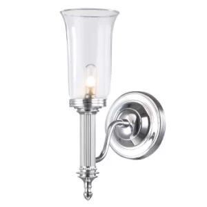 Image of Carroll 1 Light Bathroom Wall Light Polished Chrome IP44, G9
