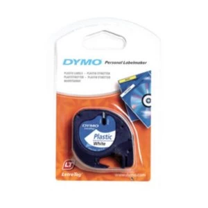 Image of Dymo 12267 Black On Clear Label Plastic Tape 12mm x 4m