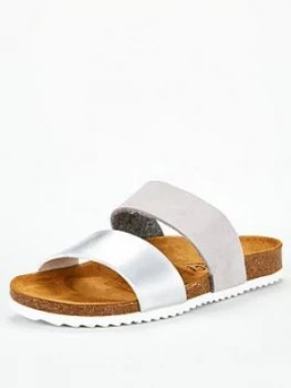 Image of Office Oslo Flat Sandal - Light Grey