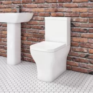 Image of Fully Shrouded Close Coupled Toilet with Soft Close Wrap Seat - Austin