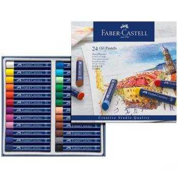 Image of Faber Castell Creative Studio Oil Pastel Crayon Set Box of 24
