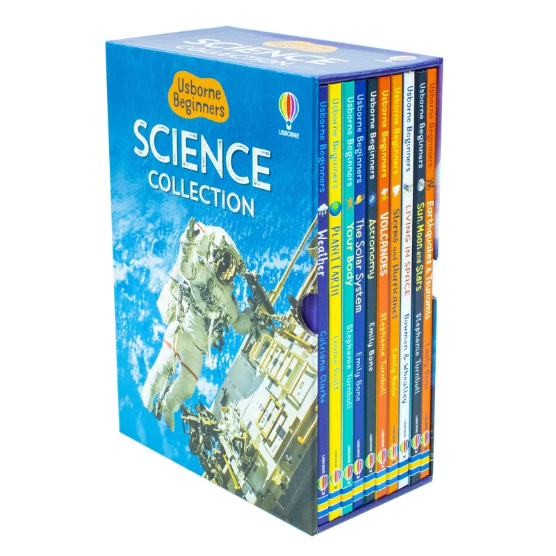 Image of Usborne Beginners Science 10 Books Collection Box Set Volcanoes, Astronomy, Living in Space Usborne Books