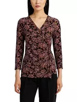 Image of Lauren by Ralph Lauren Jainab-mid Sleeve-pullover - Lavender/orange/multi, Multi, Size S, Women