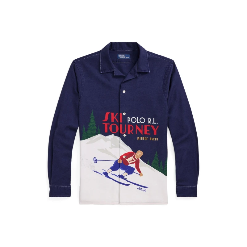 Image of Polo Ralph Lauren Polo Ski Shirt - Blue Blue M