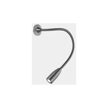 Image of Leds-c4 Lighting - LEDS C4 Bed Round LED Reading Light Adjustable Arm Satin Nickel IP20 2.2W 3000K