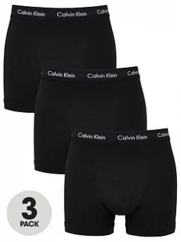 Image of Calvin Klein Core Three Pack Trunks - Black Size M Men
