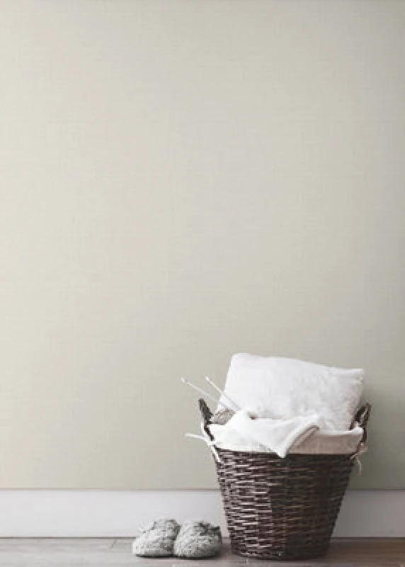 Image of Muriva Cream Texture Fabric Effect Patterned Wallpaper