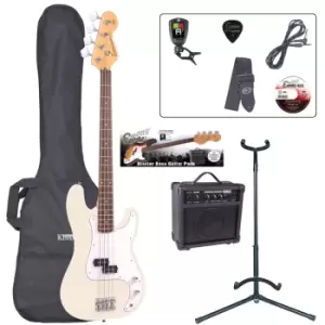 Image of Encore E4 Bass Guitar Outfit - Vintage White