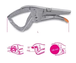 Image of Beta Tools 1051XL Double Jointed Self-Locking Pliers (Extra Large) 010510140