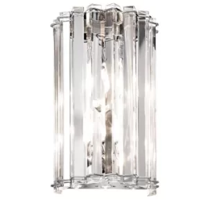 Image of Crystal Skye 2 Light Indoor Wall Light Chrome, Crystal, G9