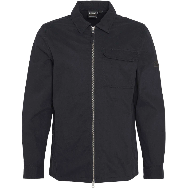 Image of Barbour International Mens B.Intl Maze Peached Overshirt Black BK31 male S