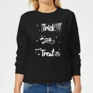Image of Trick Or Treat Spider Womens Sweatshirt - Black - 5XL