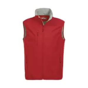 Image of Clique Mens Basic Softshell Gilet (L) (Red)