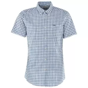 Image of Barbour Mens Teesmouth Tailored Shirt Mid Blue Large