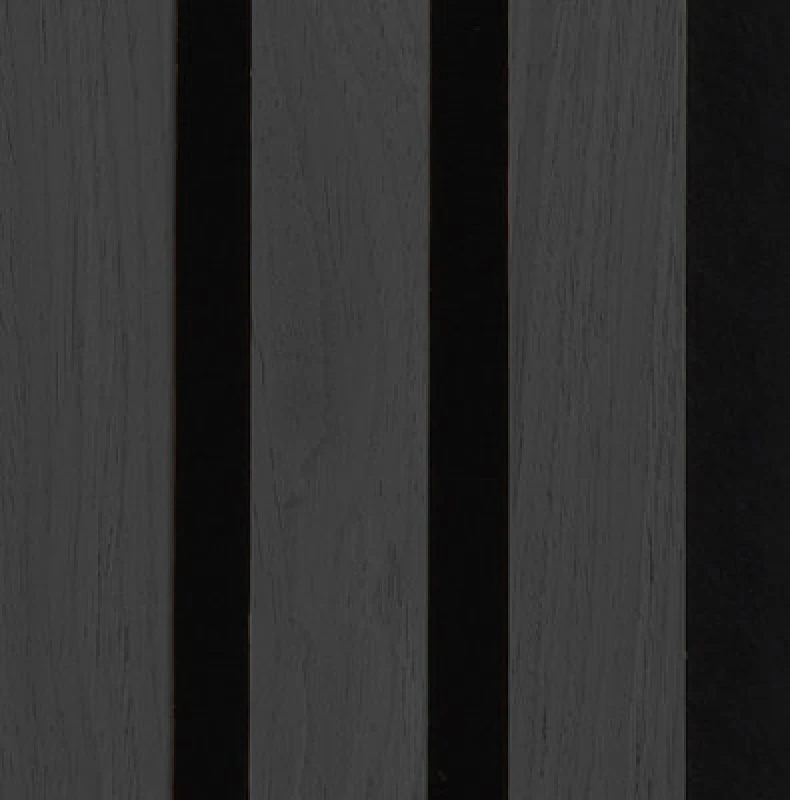 Image of Kraus Easy Living - Slate Grey - Acoustic Slat Wall Panel Sample - (L) 26Cm X (W) 12.5Cm - Sample Size