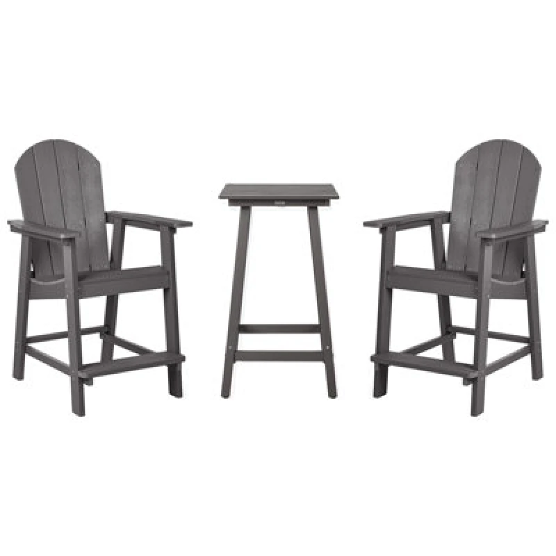Image of Beliani Bistro Set Adirondack Dark Grey