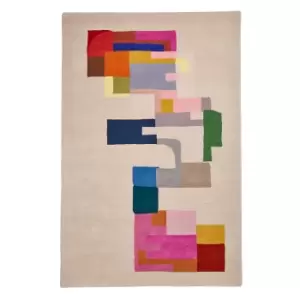 Image of Inaluxe Hey Ho Lets Go Geometric Pattern Rug in 100% Wool