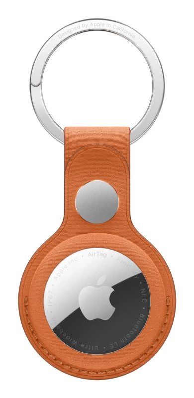 Image of Apple Apple AirTag FineWoven Key Ring - Fox Orange MGFY4ZM/A
