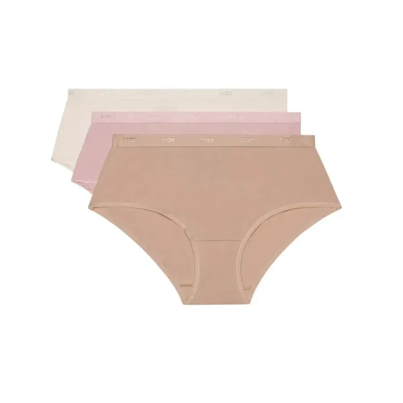 Image of Dim Pack of 3 Ecodim Pockets Shorts Skintone + Pink + Pearl Women 8/10;12/14;16/18