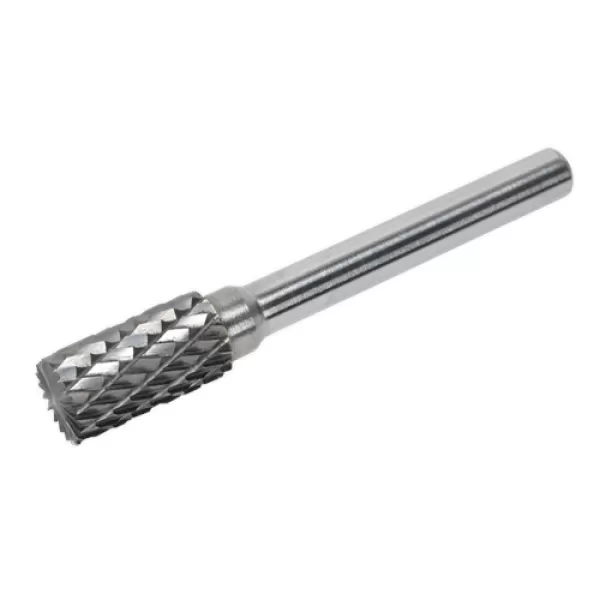 Image of Sealey SDB01 Tungsten Carbide Rotary Burr Cylindrical Front End Cut 10mm