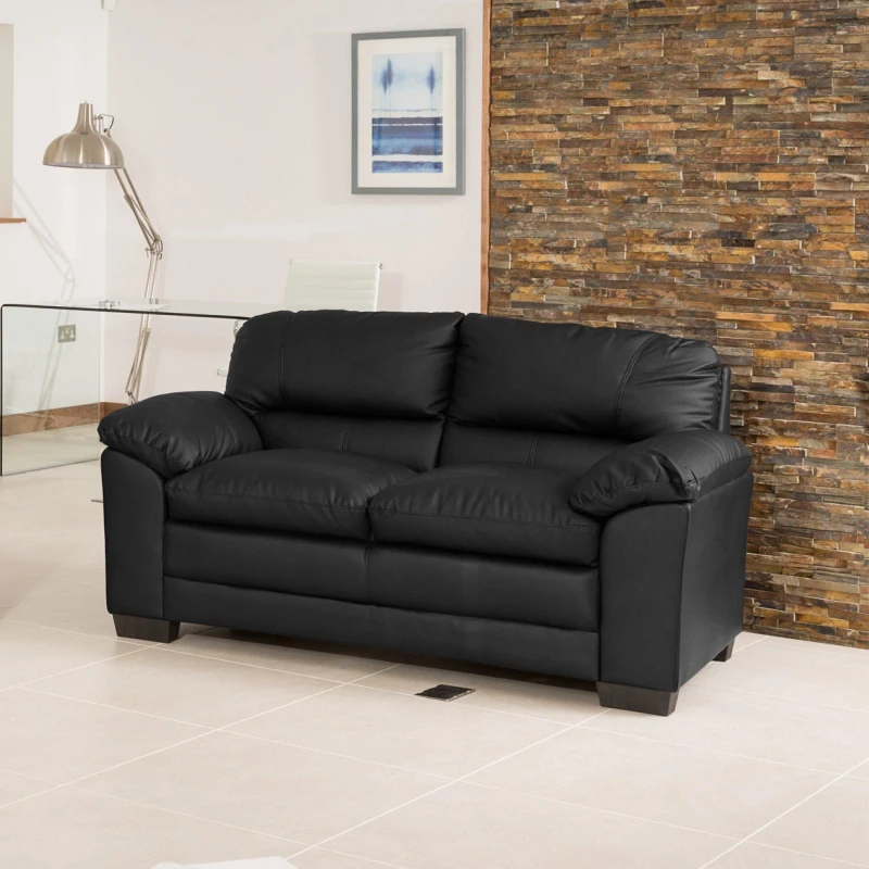Image of Artemis Home Genoa 2 Seat Sofa in Black Unisex