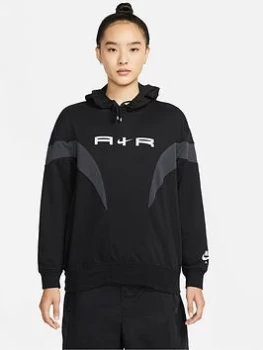 Image of Nike Air NSW Pullover Graphic Hoodie - Black Size M Women