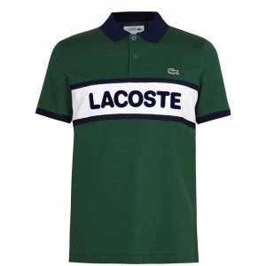 Image of Lacoste Chest Stripe Polo Shirt - Green