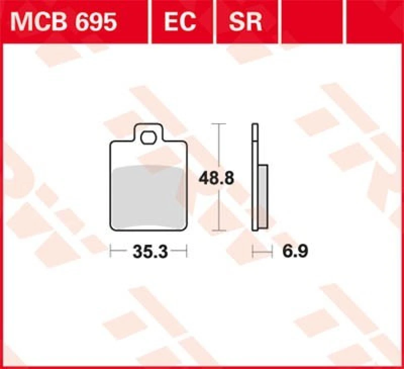 Image of TRW Lucas Brake pad MCB695