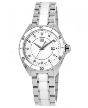 Image of Tag Heuer Formula 1 Quartz White Dial Diamond Stainless Steel Womens Watch WBJ141AD.BA0974 WBJ141AD.BA0974