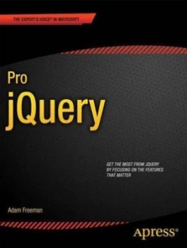 Image of Pro jQuery by Adam Freeman