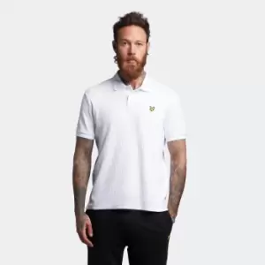 Image of Mens Tonal Striped Polo Shirt - White - S