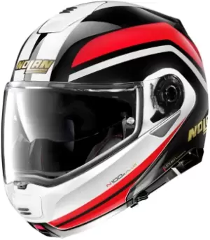 Image of Nolan N100-5 Plus 50TH Anniversary N-Com Helmet, black-white-red Size M black-white-red, Size M