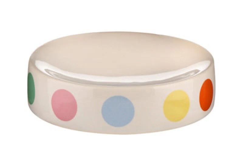 Image of Premier Housewares Multi Dot Bathe Multi Coloured Dot Soap Dish Multi