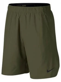 Image of Nike Training Flex Woven Shorts Olive Size M Men