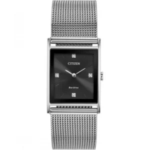 Image of Mens Citizen Eco-drive Mens Diamond Stainless Steel Watch
