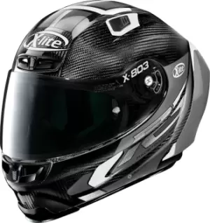 Image of X-Lite X-803 RS Ultra Carbon Skywarp Helmet, black-white Size M black-white, Size M