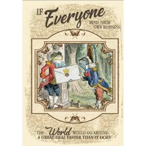 Image of Vintage Metal Sign Alice In Wonderland Everyone Mind Their Own Business