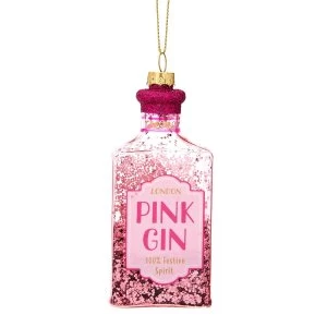 Image of Sass & Belle Pink Gin Bottle Shaped Bauble