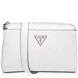 Image of Guess Maddy Zip Cross Body Bag - White WHI