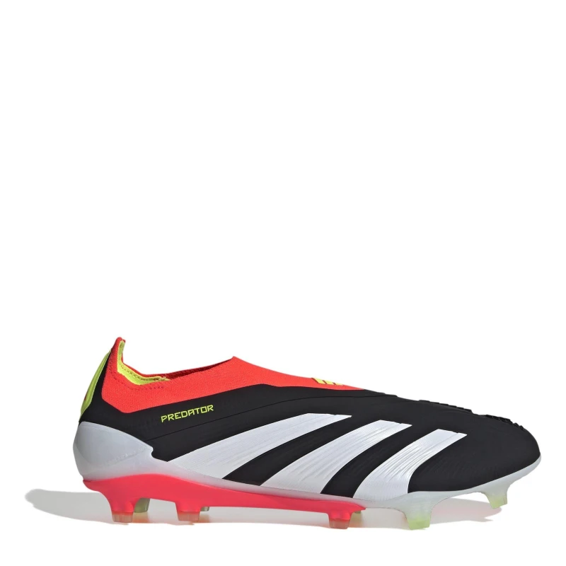 Image of adidas Predator 24 Elite Laceless Firm Ground Football Boots Black/White/Red male 6 (39.3)