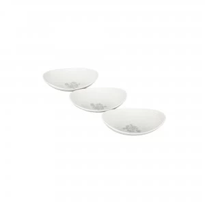 Image of Denby Monsoon Filigree Silver Set Of 3 Dipping Bowls