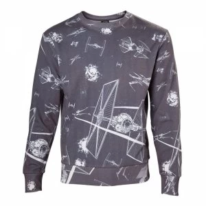 Image of Star Wars Imperial Fleet TIE Fighters All-Over Print Sublimation Small Sweater