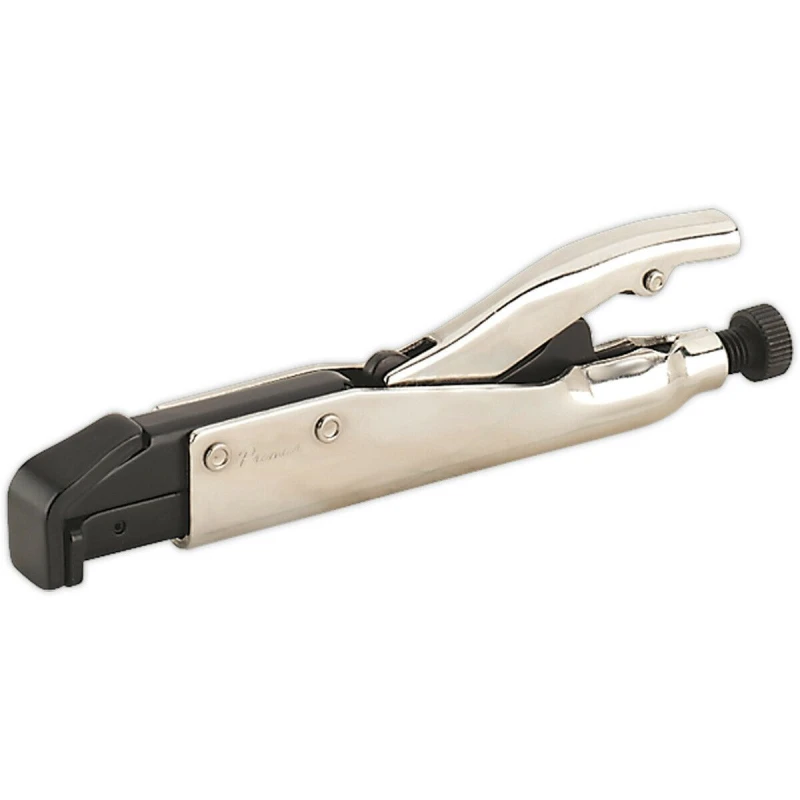 Image of Loops 195mm L-Tip Axial Locking Grip Pliers - 18mm Jaw Release - Thumb Release Multi