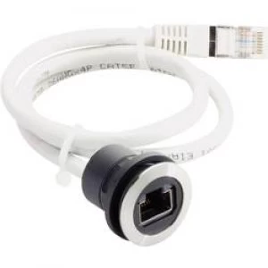 Image of Schlegel RRJVARJ45 RJ45 Socket build in Plug straight Black Silver