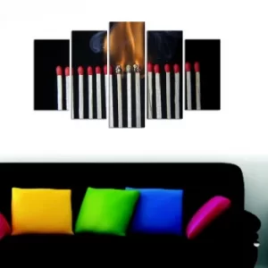 Image of 5M-57 Multicolor Decorative MDF Painting (5 Pieces)